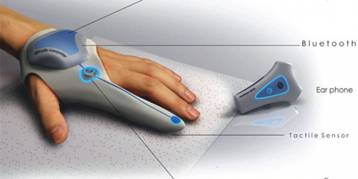 Concepto: Interprete de Braille facilitando la vida al invidente