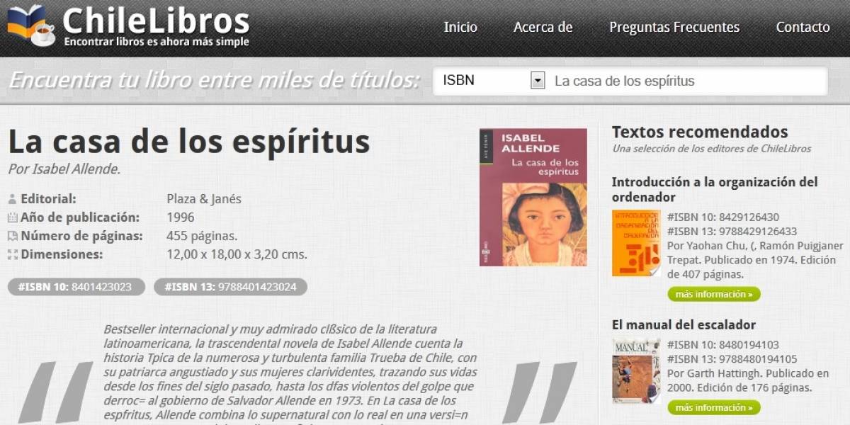 Chilelibros: Un buscador de libros por ISBN desarrollado en HTML5