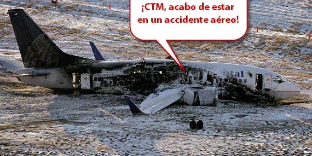 Pasajero del vuelo 1404 de Continental narra accidente por Twitter