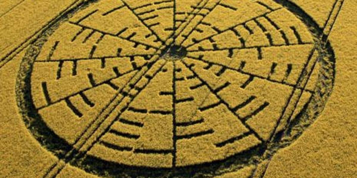 Aliens dibujan acertijo matemático en campo de trigo inglés
