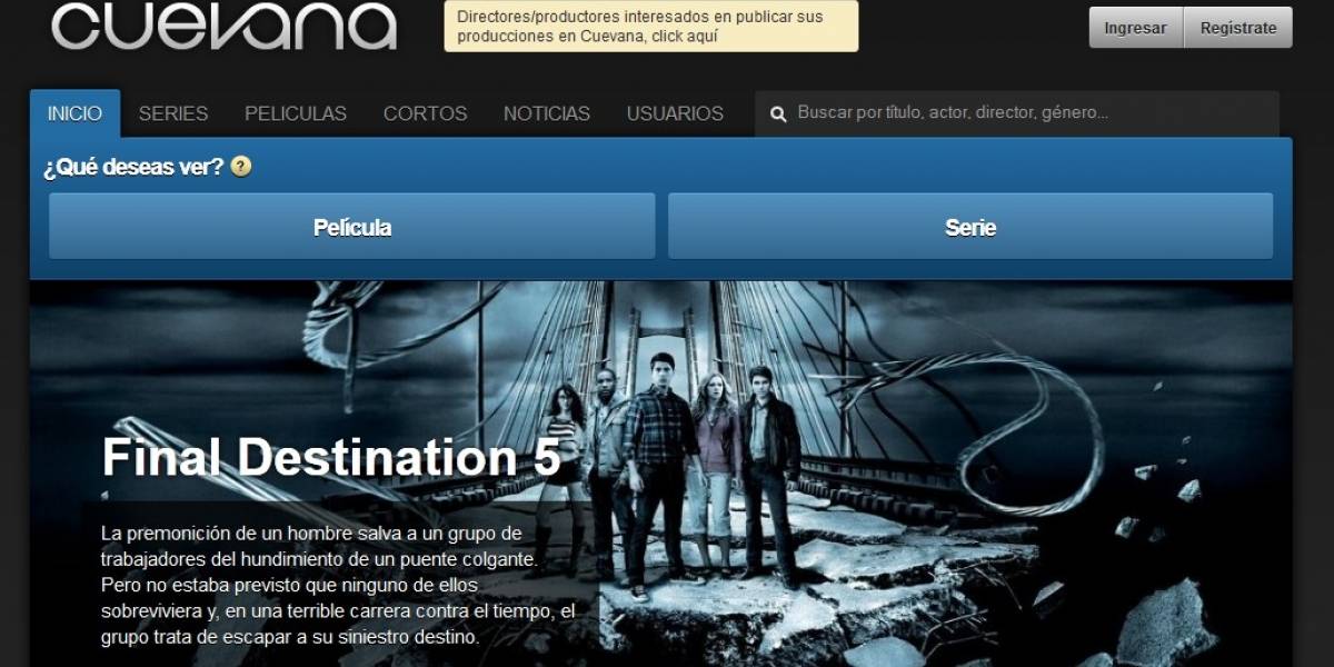Cuevana recibe otra denuncia y un estreno