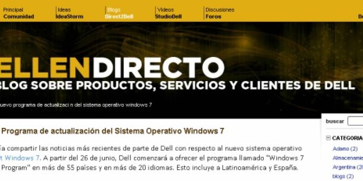 Dell ya ofrece actualizar los equipos a Windows 7