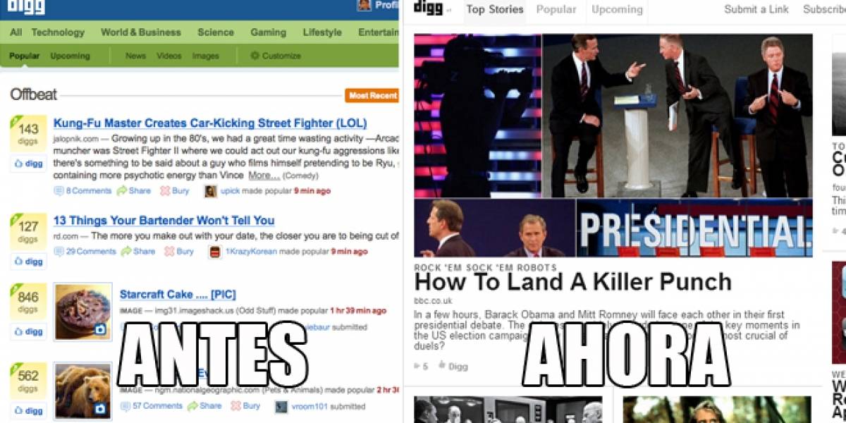 Así funciona el nuevo Digg.com
