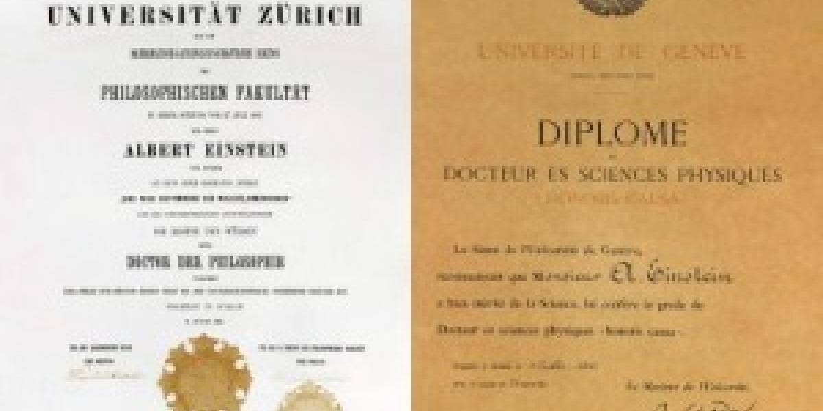 Subastan el diploma de doctorado de Albert Einstein