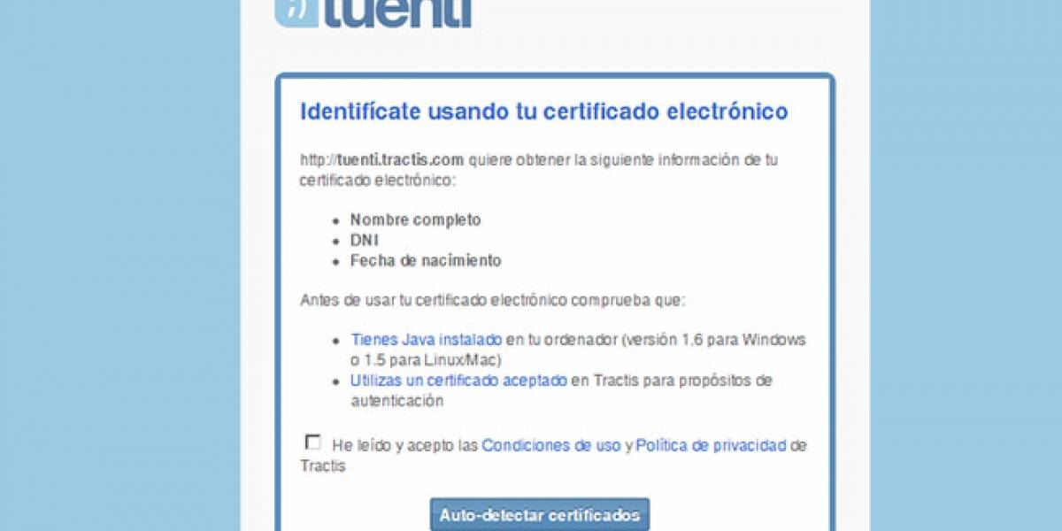 España: Tuenti verificará la identidad de sus usuarios con el DNI electrónico