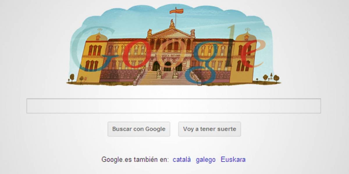 Google España dedica su doodle a los tres siglos de la Biblioteca Nacional