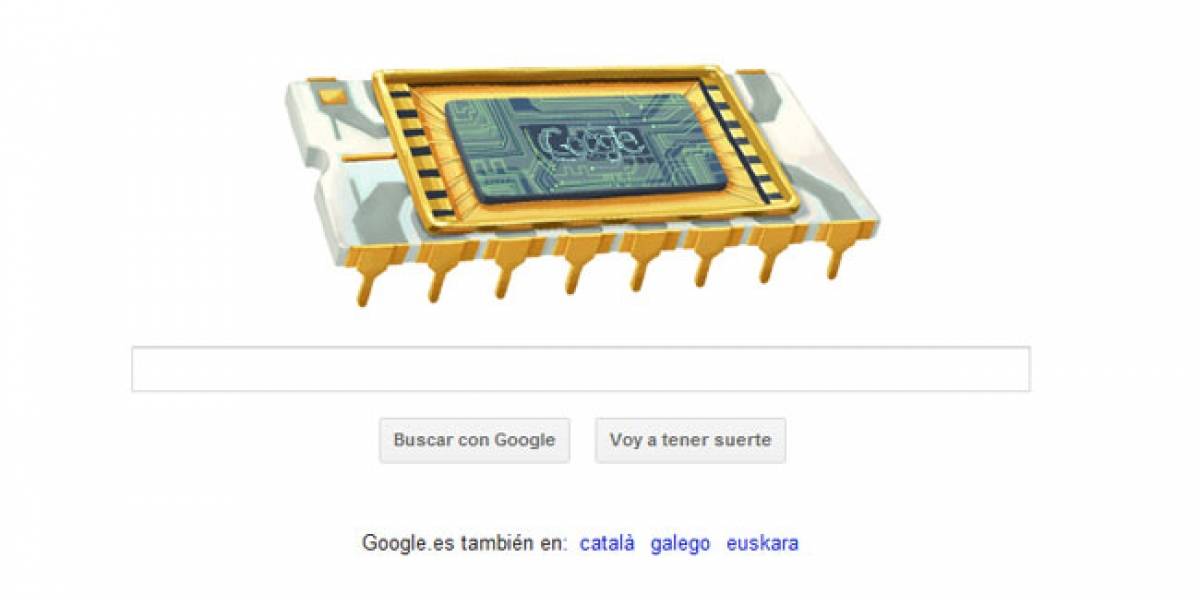 Un doodle con forma de microchip rinde homenaje a Robert Noyce