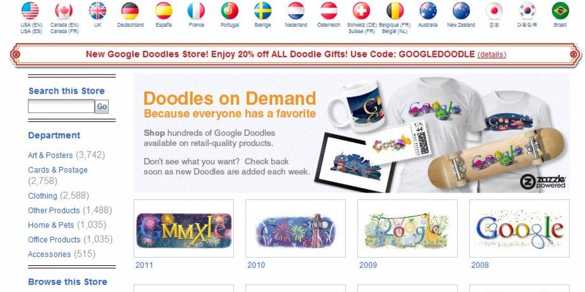 Google lanza un nuevo sitio de Doodles y abre una tienda para venderlos