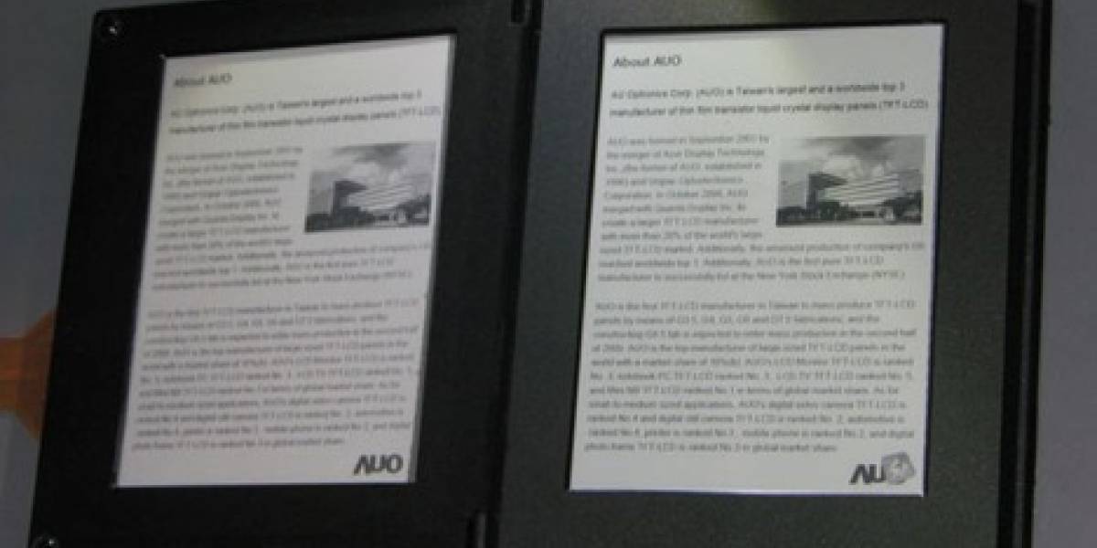 AU Optronics presenta un lector de ebooks dual y táctil