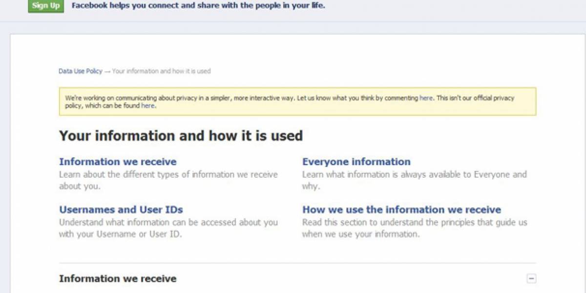 Facebook intenta simplificar sus políticas de privacidad