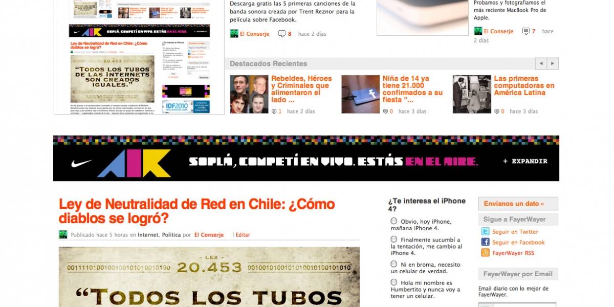 Bienvenidos a FayerWayer 4.9