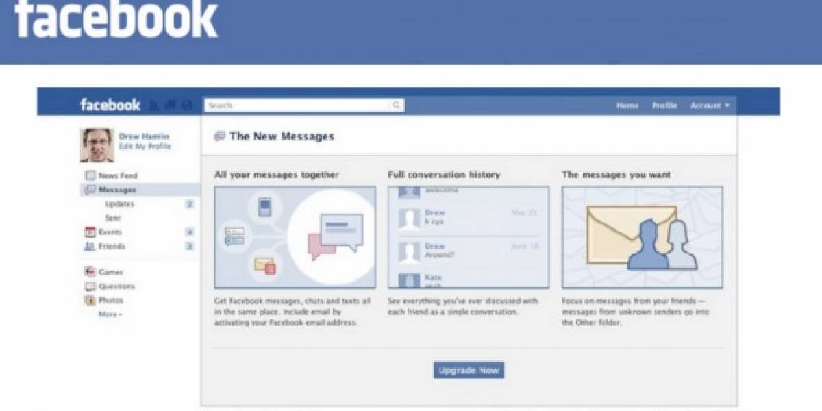 Es oficial: Facebook lanza servicio de mensajería