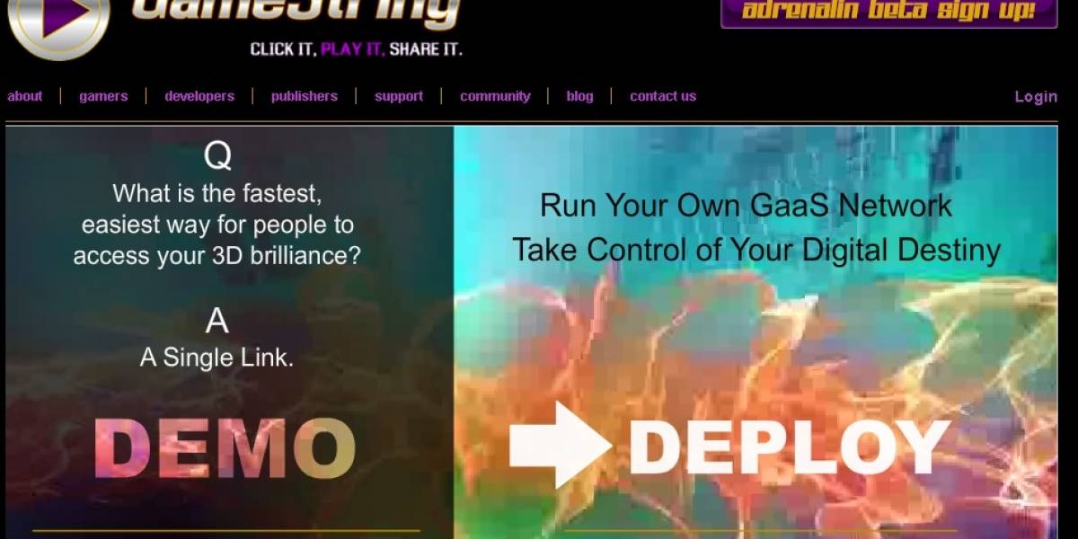 GameString Adrenalin: Videojuegos en la nube