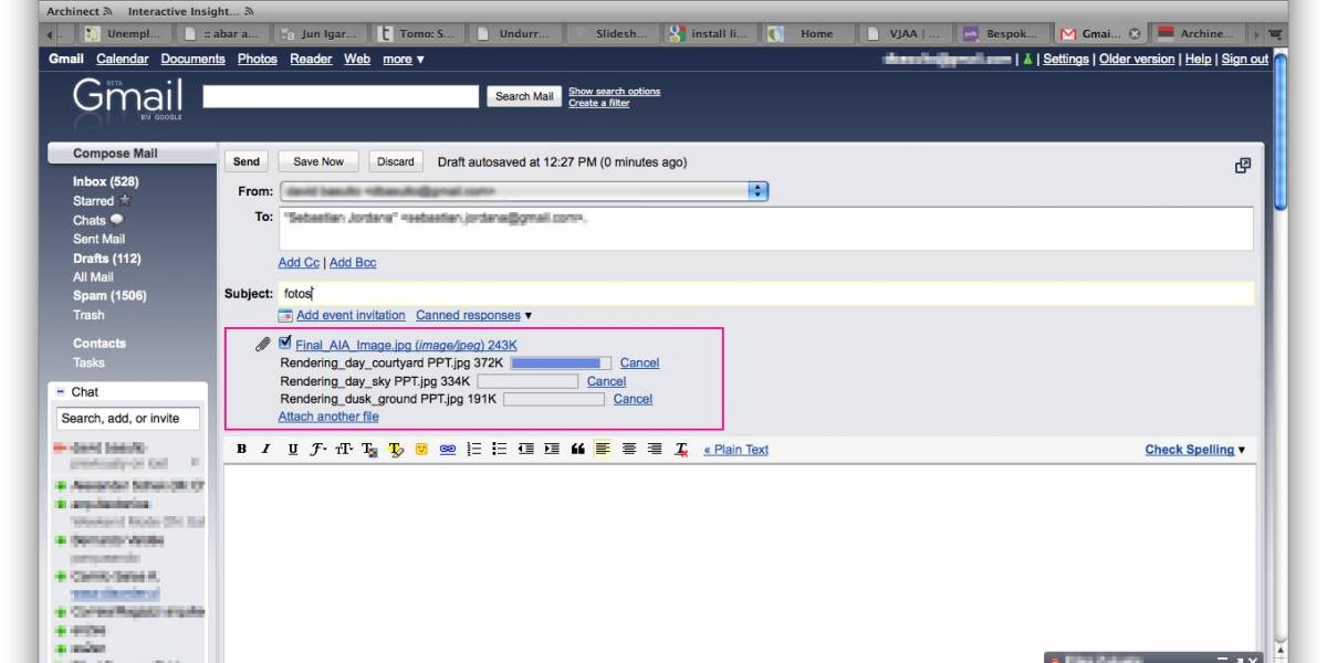 Gmail: Mejoras al subir archivos adjuntos