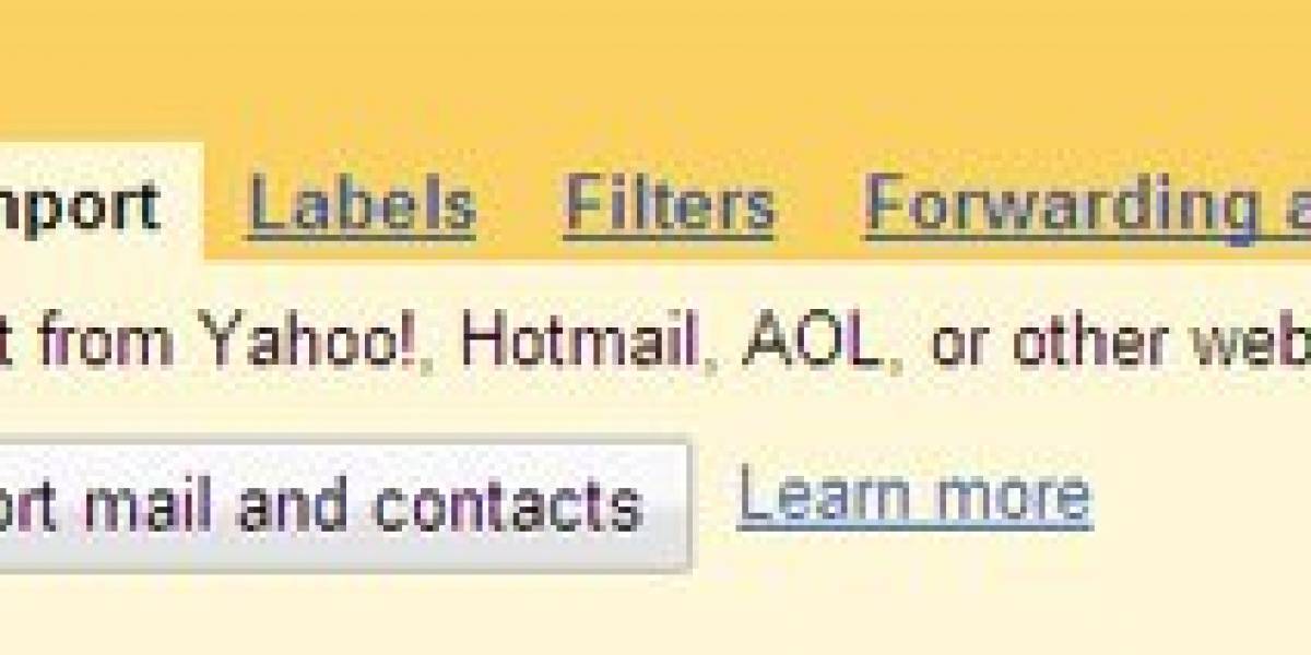Gmail permite importar contactos de Yahoo! Hotmail y AOL