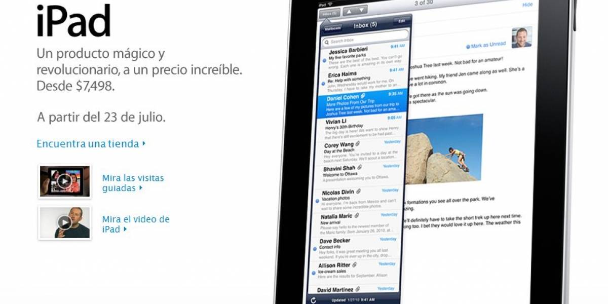 Precio oficial del iPad en México