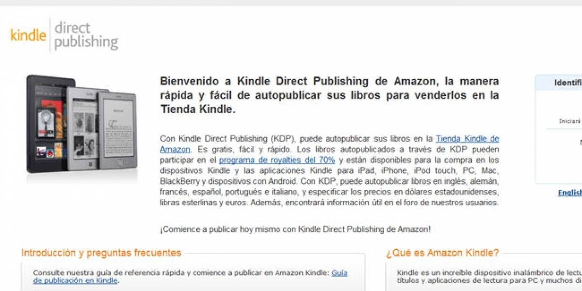 El servicio de edición de eBooks de Amazon ya funciona en España