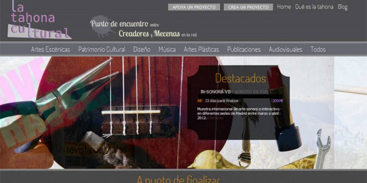 Nace LaTahonaCultural: Una plataforma de crowdfunding para apoyar a la cultura española
