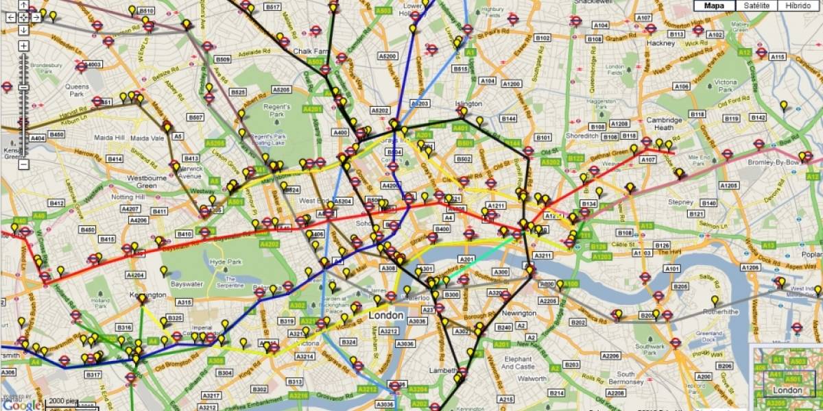 Sigue en tiempo real el funcionamiento del metro de Londres