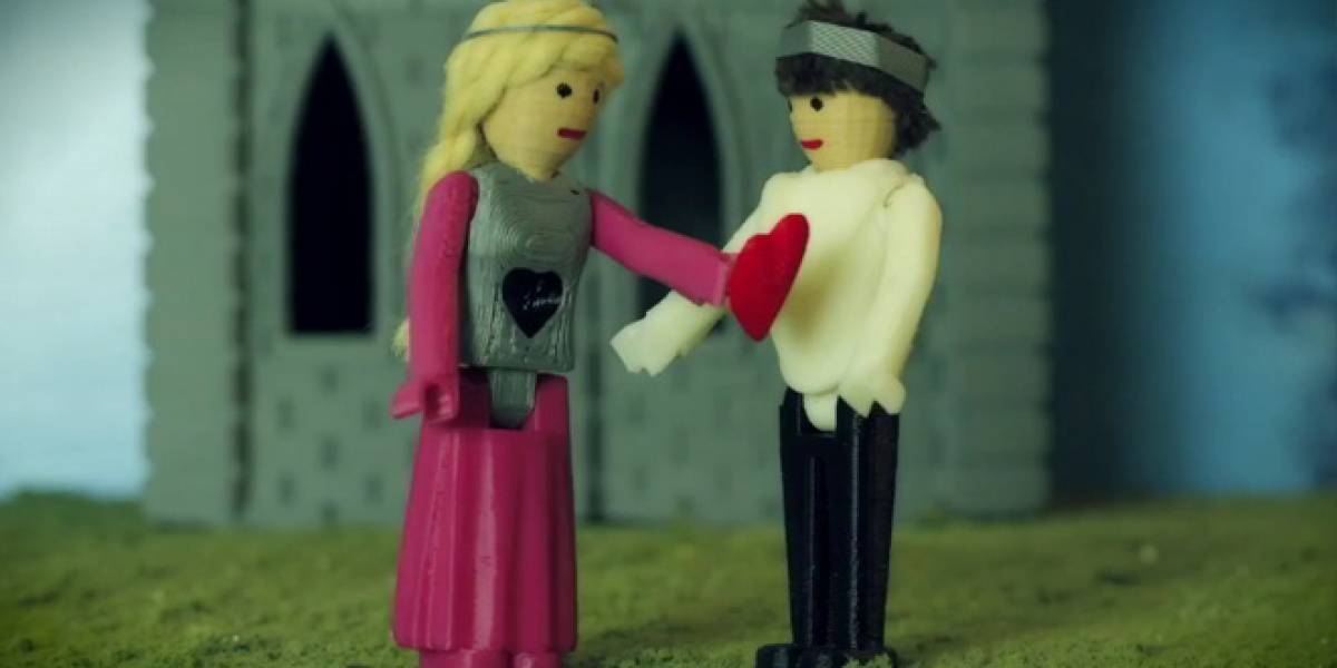 Una animación en stop-motion realizada por la impresora 3D Makerbot