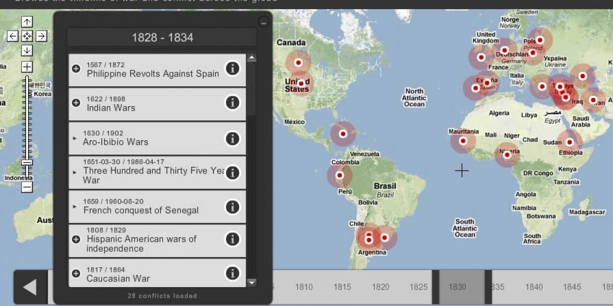 Con este mapa interactivo aprendes más sobre guerras que en toda la etapa escolar