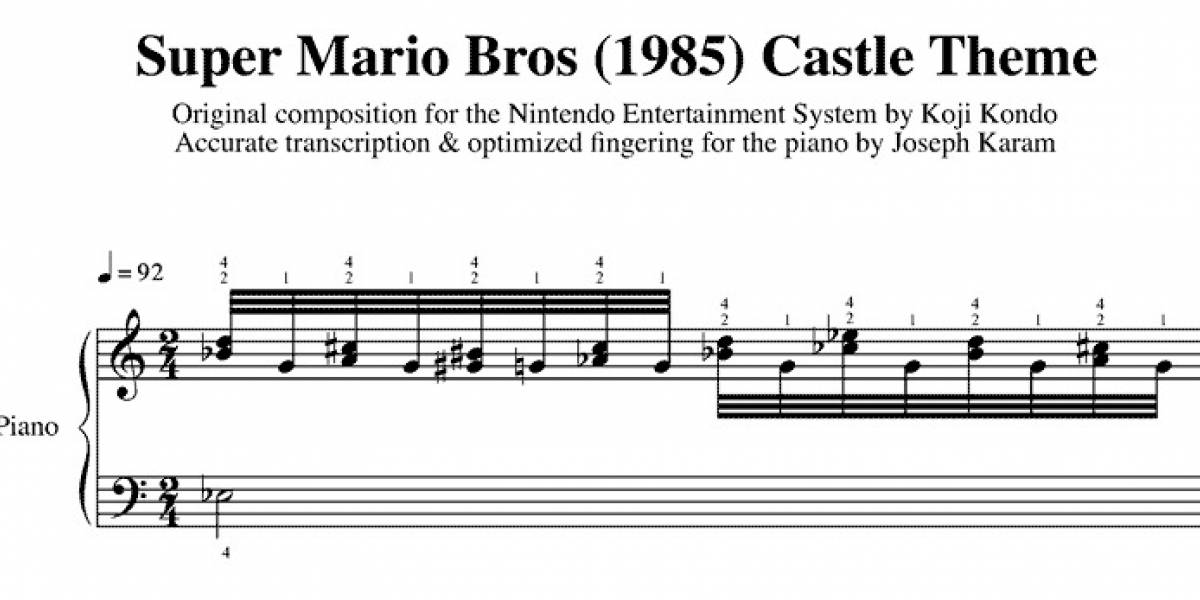 Pianista publica las partituras completas de Super Mario Bros