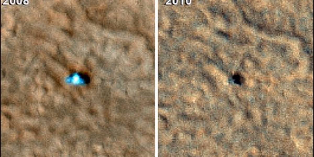Mars Phoenix fue destruido por el hielo
