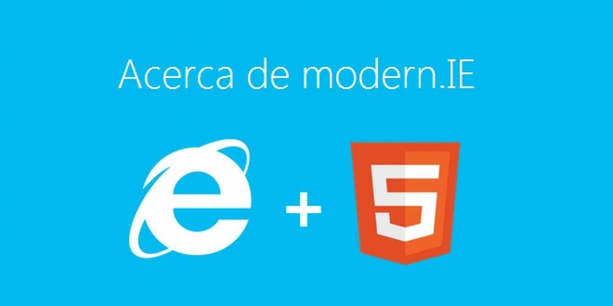 Con MODERN.IE prueba de manera rápida y fácil la compatibilidad de tu web