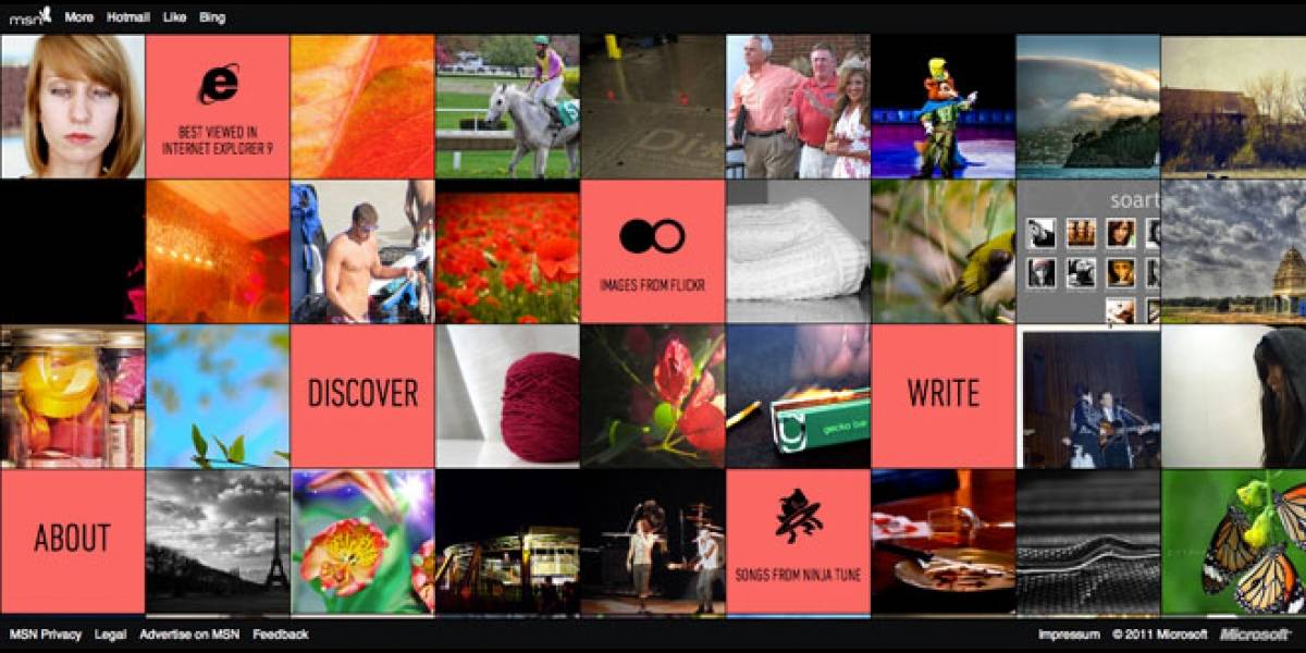MSN lanza visualizador HTML5 que combina música e imágenes de Flickr