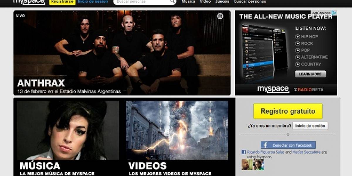 MySpace comienza a renacer con un millón de usuarios nuevos desde diciembre
