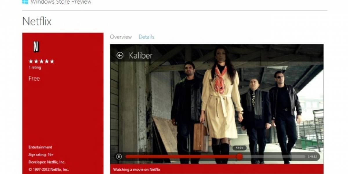 La aplicación de Netflix para Windows 8 ya está disponible en la Windows Store