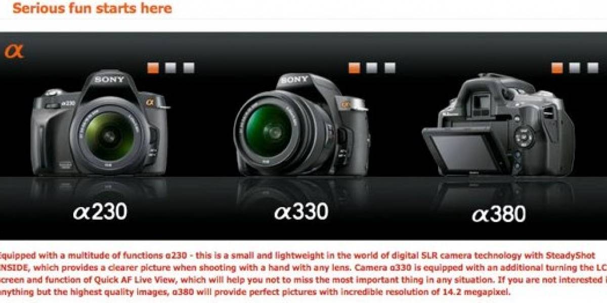 Futurología: Nueva serie DSLR Alpha de Sony