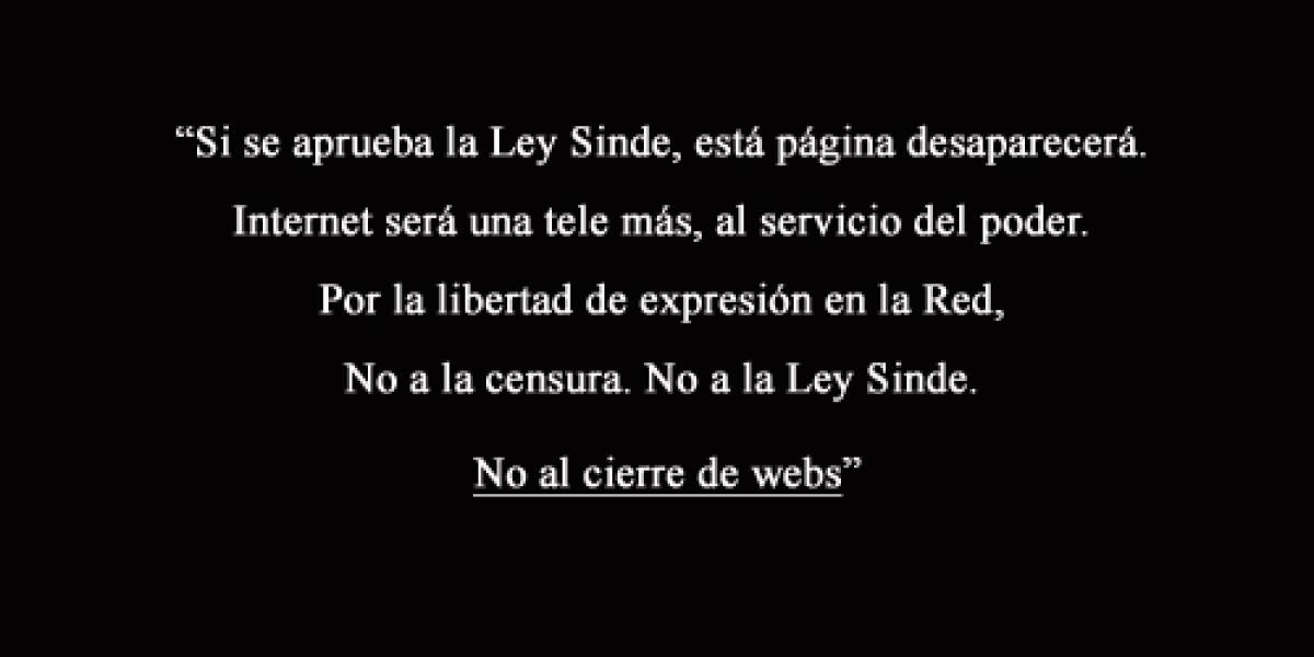 España: Cierre masivo de sitios web en protesta contra la Ley Antidescargas