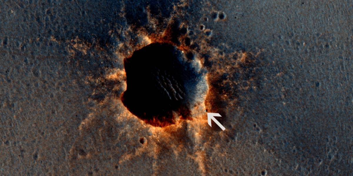 Imperdible: Imagen del rover Opportunity al borde de un cráter marciano