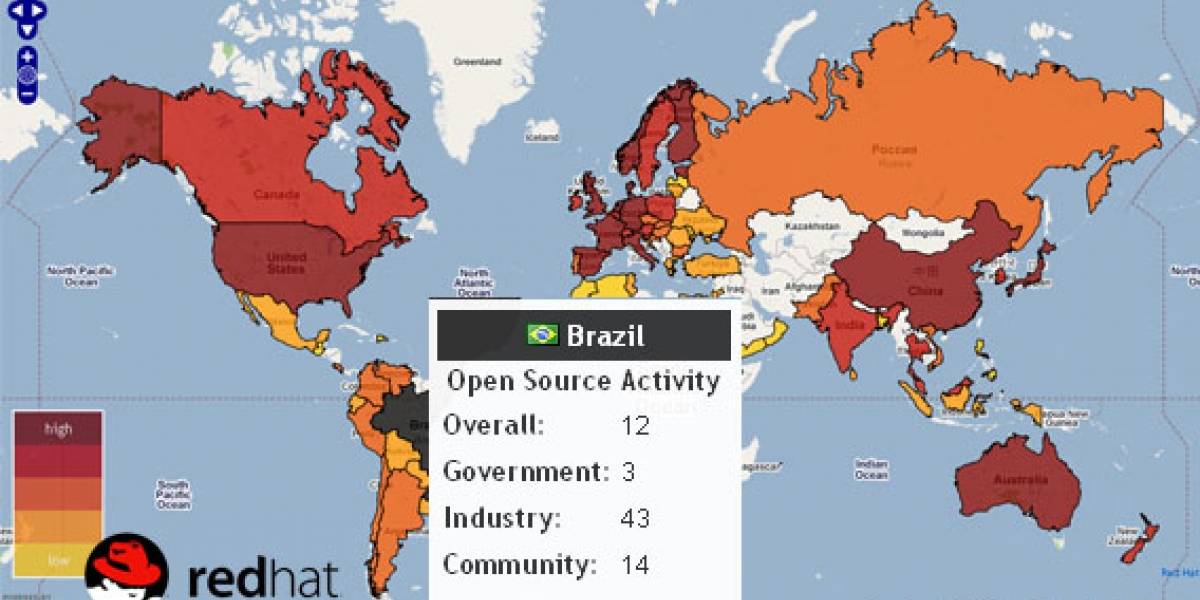 Open Source Index: Mapa de Implementación de Software Libre a nivel mundial