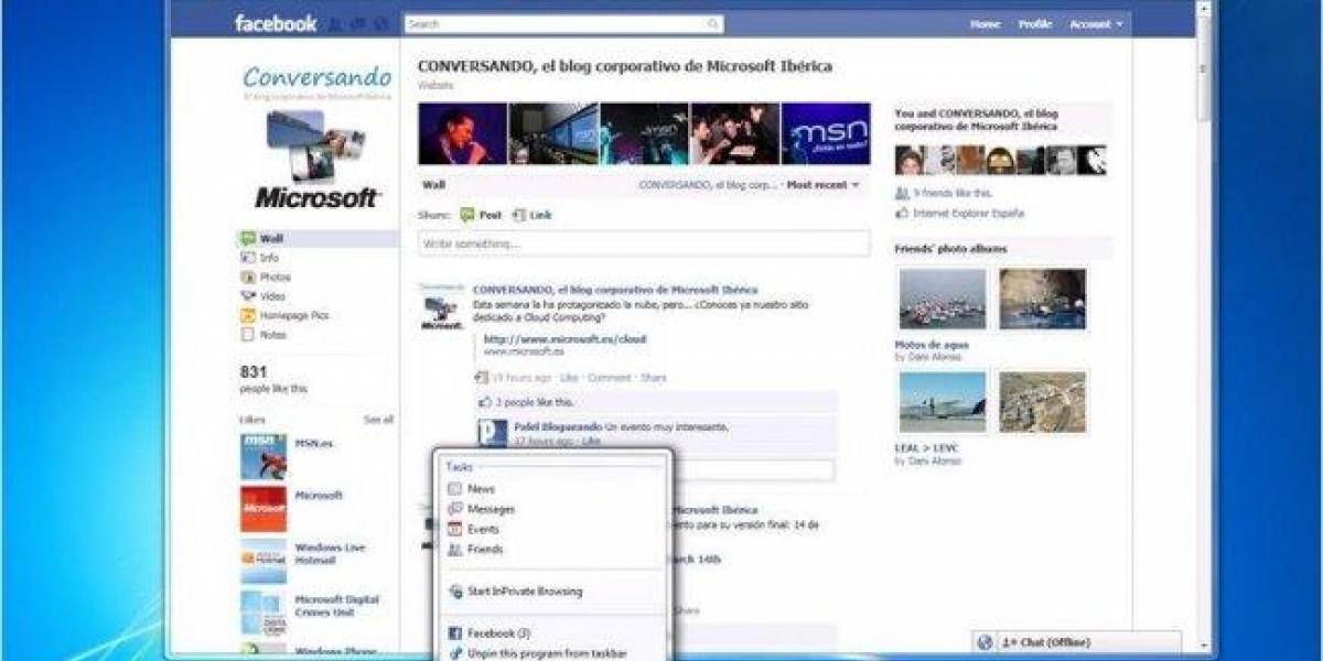 España: IE9 integra aplicaciones locales