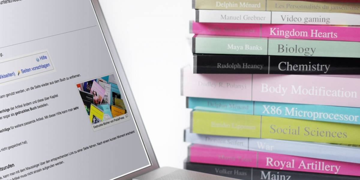 Wikipedia ya permite imprimir libros de su contenido