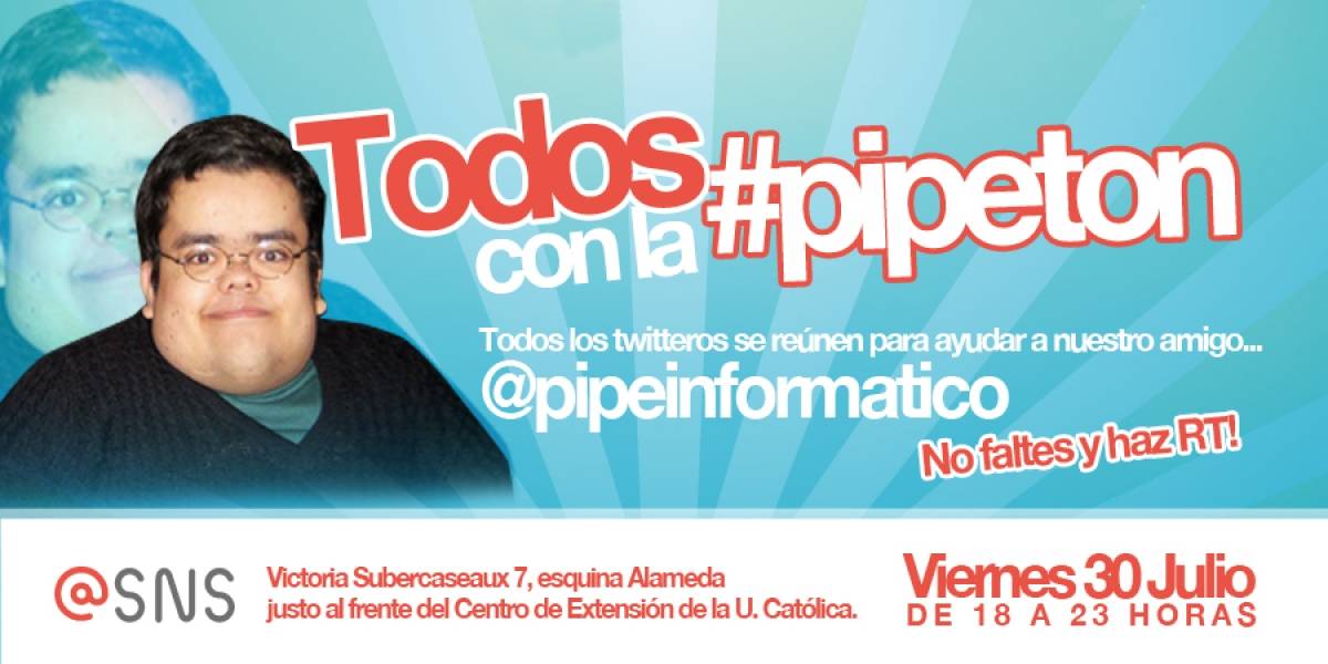 Chile: #Pipeton, twitteros organizan campaña solidaria por uno de sus usuarios