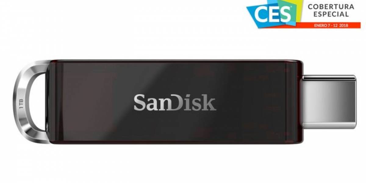 SanDisk muestra un diminuto pendrive USB-C de 1 TB
