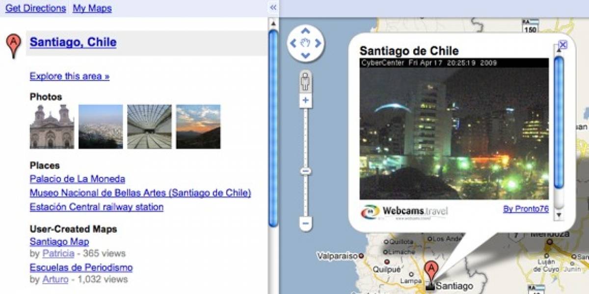 Google Maps ahora con cámaras Web