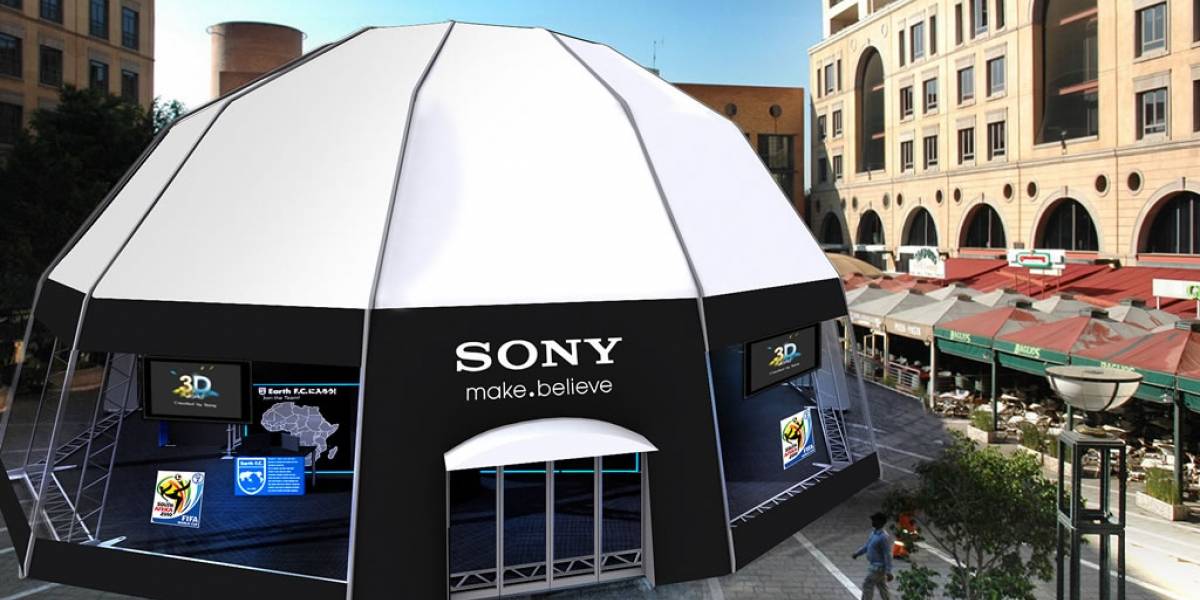 Sony instala carpas para ver fútbol en 3D durante el mundial