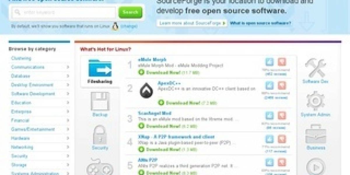 SourceForge.net libera su código fuente