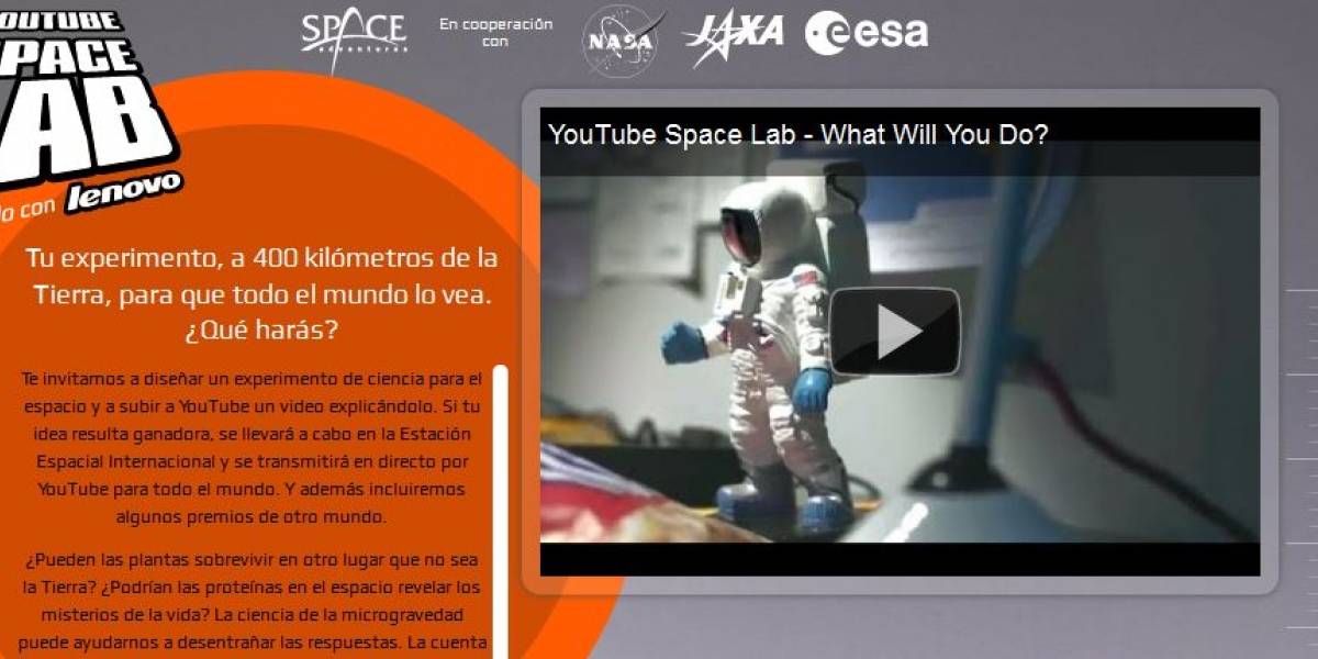 YouTube anuncia los finalistas del concurso Space Lab