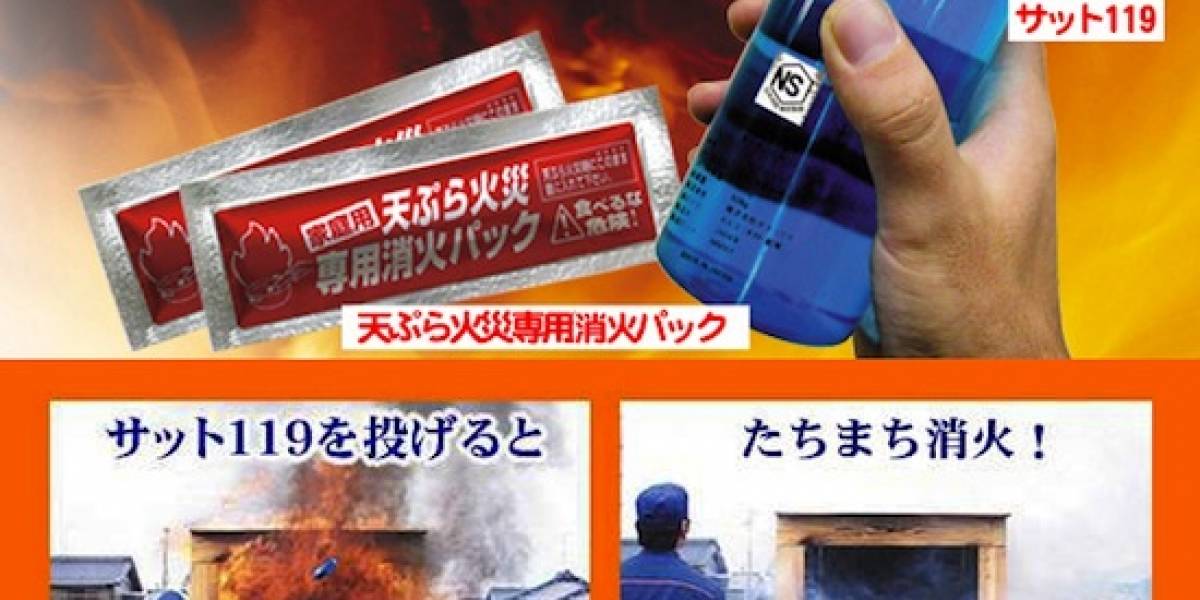 Japoneses crean un extintor que se lanza al fuego