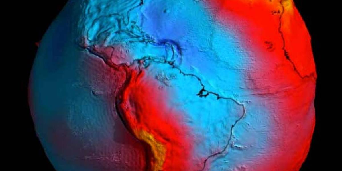 Tierra con forma de papa muestra la gravedad en nuestro planeta