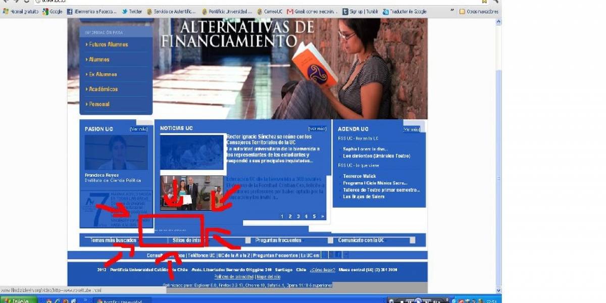 Chile: Hackeo "silencioso" dejó links a porno en el sitio de la UC durante horas