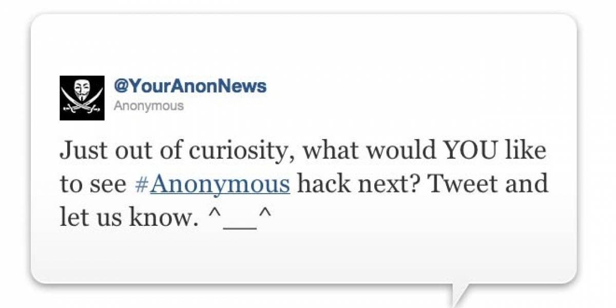 Anonymous pregunta al aire: ¿Qué les gustaría que hackeáramos ahora?
