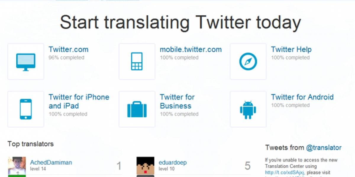 Twitter lanza un centro de traducción global