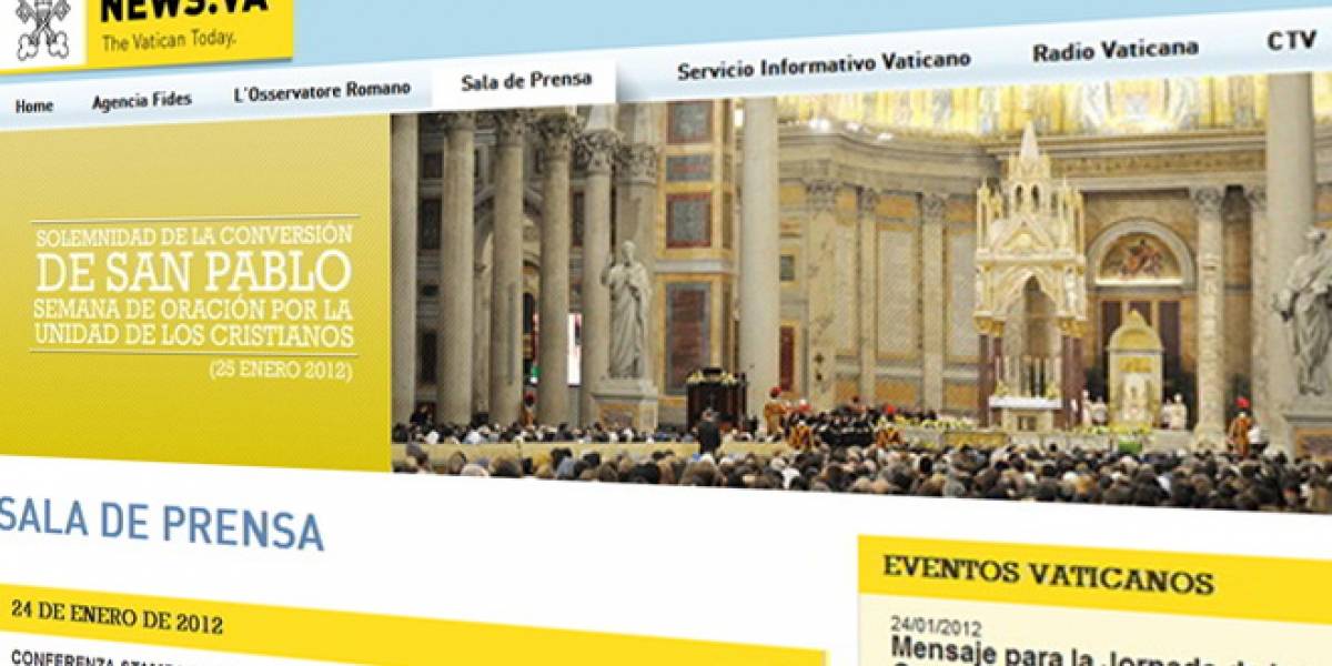 El Vaticano dice que su portal recibe entre 8.000 y 10.000 visitas al día