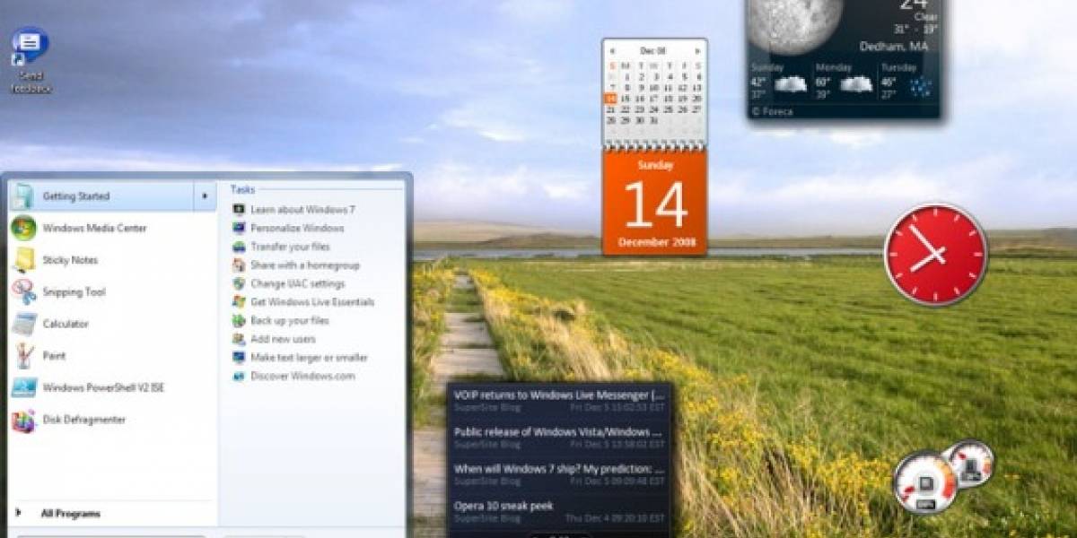 Pantallazos del nuevo Build 6956 del Windows 7